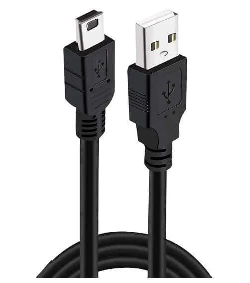 USB 2.0 A to Mini 5-Pin B Cable for External HDDs, Cameras, Card Readers, Game Accessories