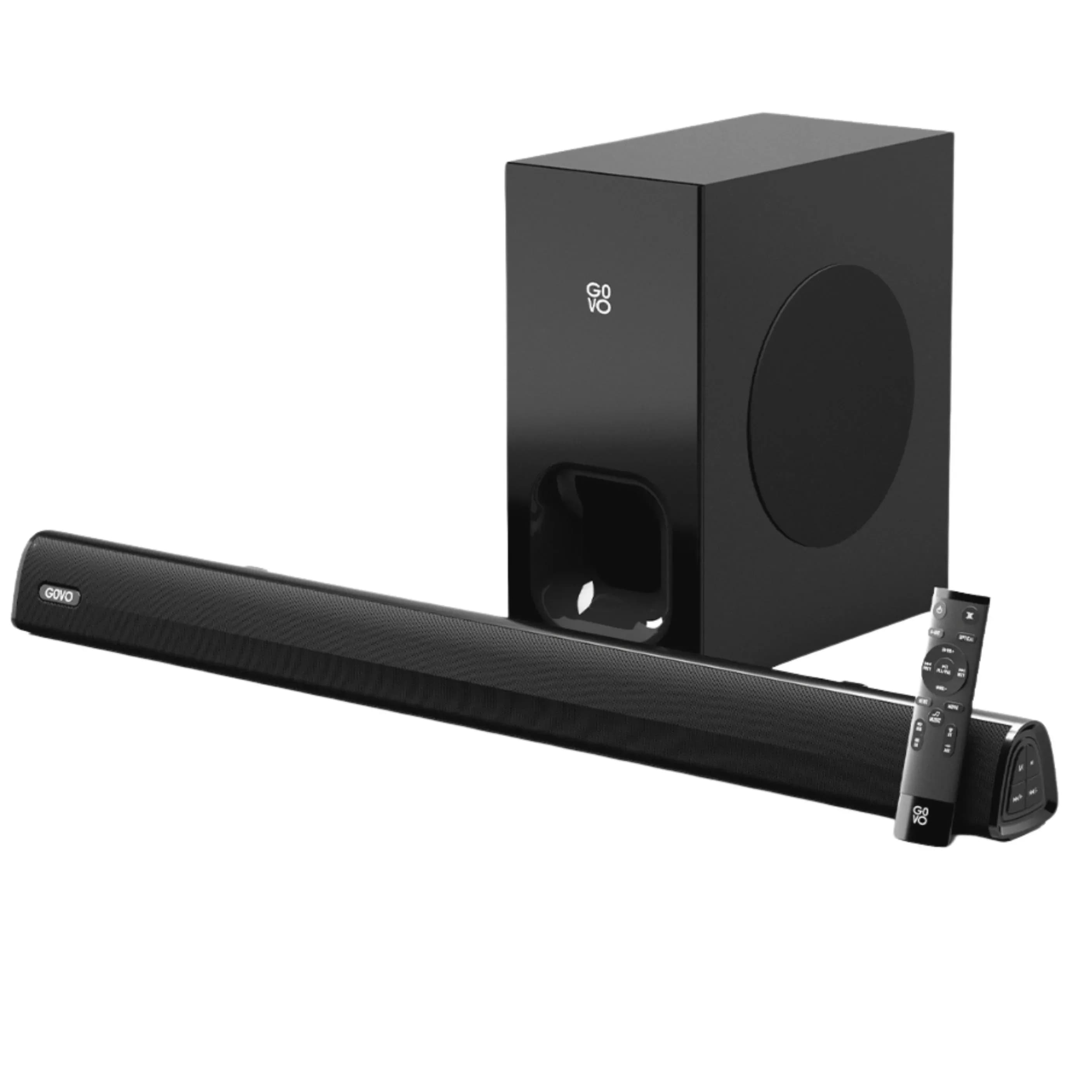GOVO GoSurround 850 Soundbar with Wired Subwoofer, 2.1 Channel, 200W RMS, Bluetooth v5.3 - Black