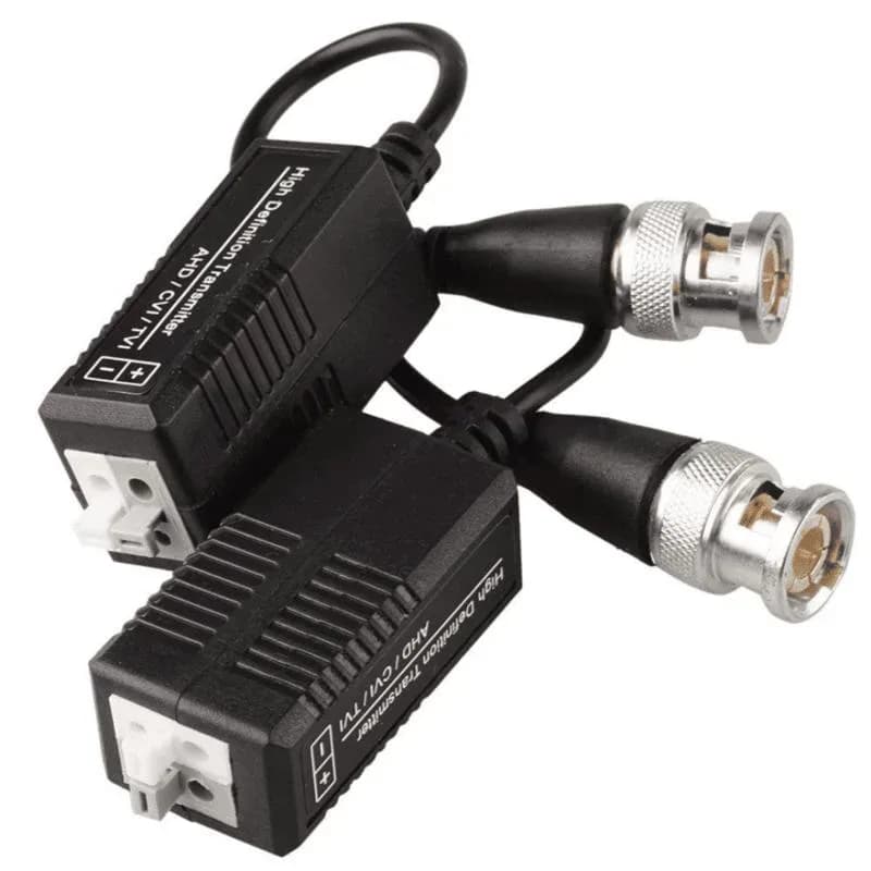 CCTV Passive Video Balun Transmitter and Receiver with BNC to UTP Cable for 1080p TVI/CVI/AHD/960H DVR Systems