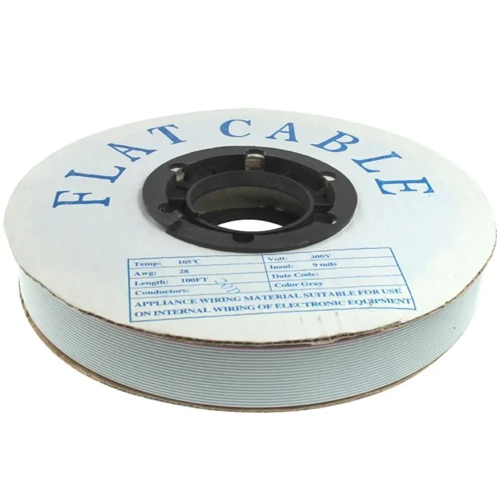 34-Pin Flat Ribbon Cable, 100 ft Roll