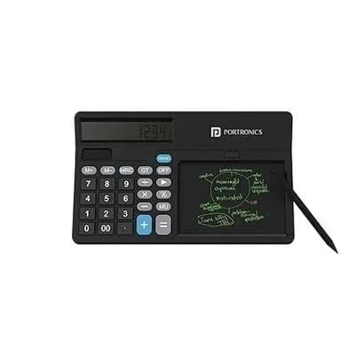 Portronics Ruffpad Calc 2 2-in-1 Calculator & LCD Writing Pad