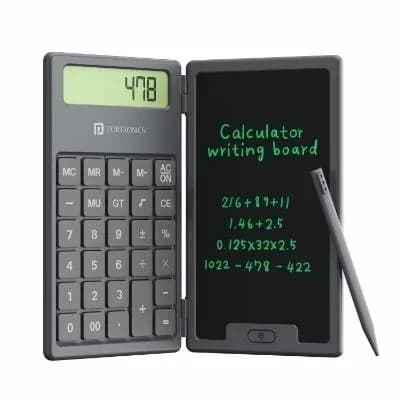 Portronics Ruffpad Calc 2-in-1 Calculator and LCD Writing Pad